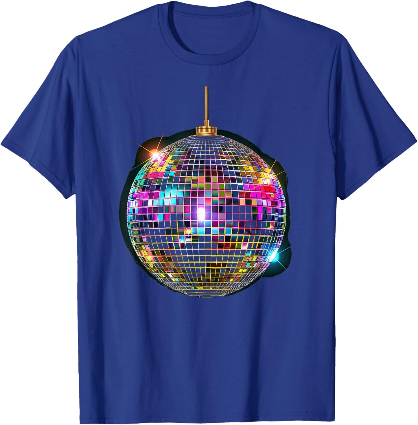 Coloured Disco Ball Vintage Retro House Disco Ball Cool Party T-Shirt - T-Shirt | Royal