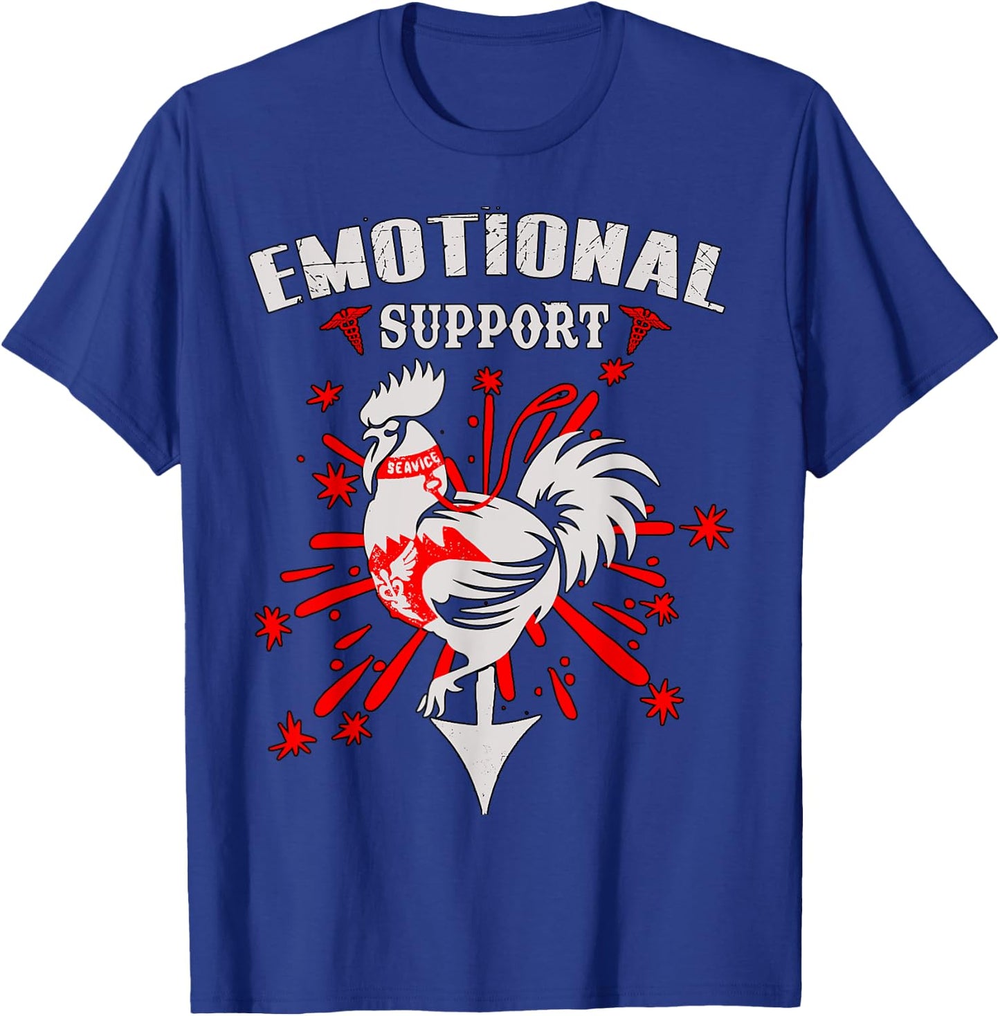 Emotional Support Shirt Chicken Emotional Support Cock T-Shirt - T-Shirt | Royal