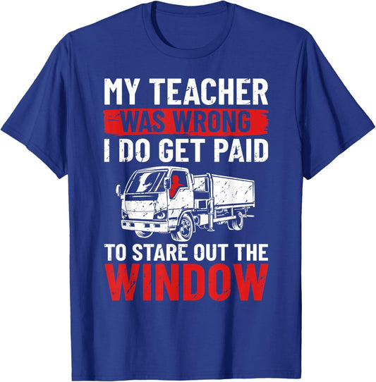 18 Wheeler Semi-trailer Trucker Truck Driving Truck Driver T-Shirt - T-Shirt | Royal