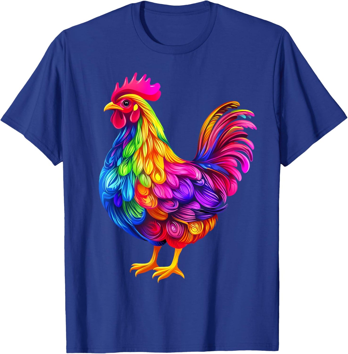 Colorful Chicken Farm Animal Lover Women Black T-Shirt - T-Shirt | Royal