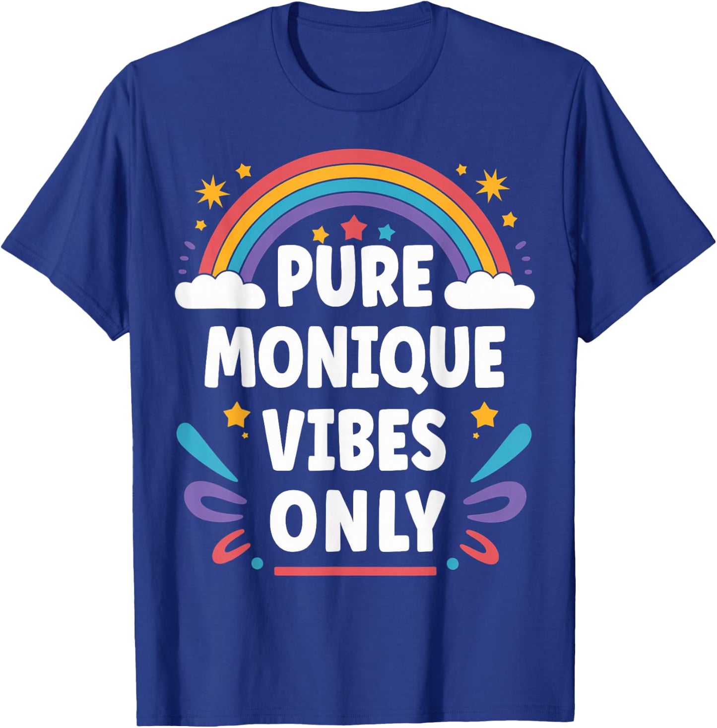 MONIQUE Vibes Only Cute Retro Girls MONIQUE Name T-Shirt - T-Shirt | Royal