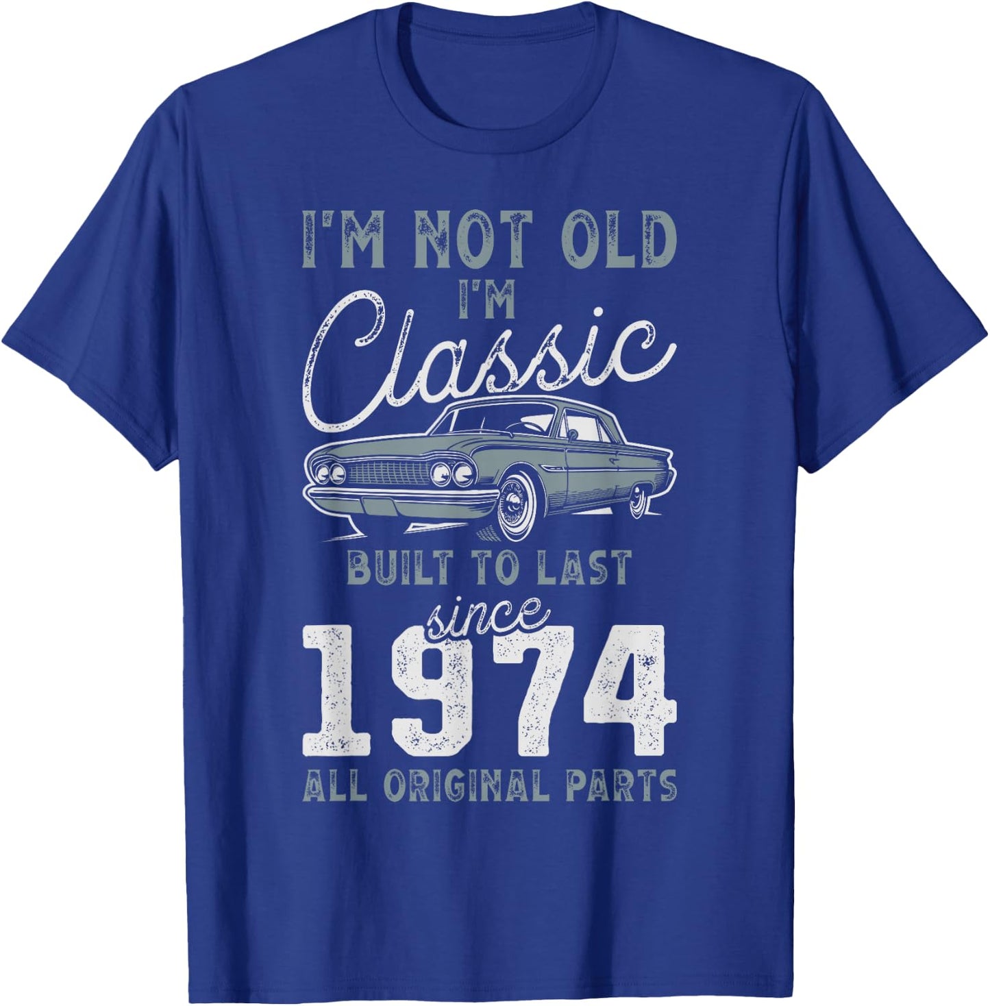 1974 Classic Car 51st Birthday T-Shirt - T-Shirt | Royal