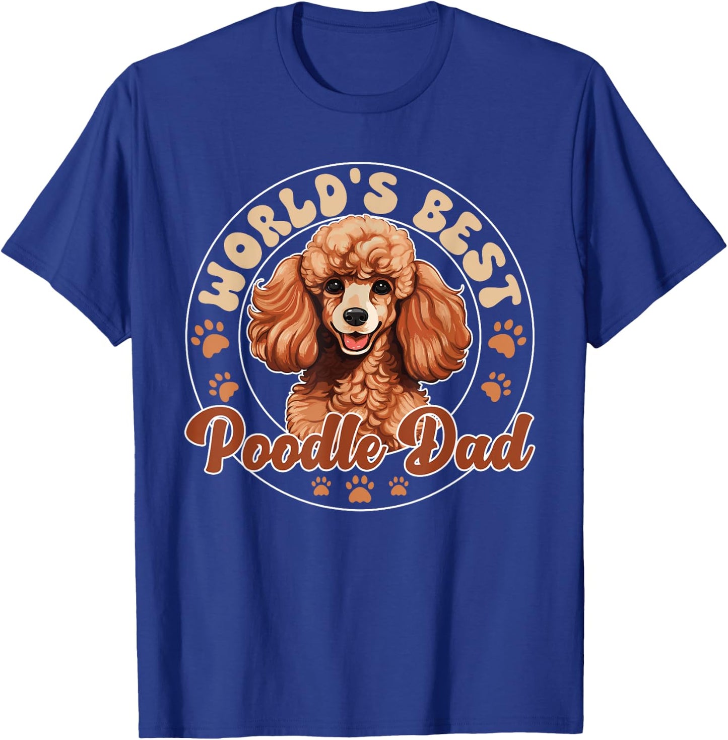 Poodle Dog World's Best Poddle Dad T-Shirt - T-Shirt | Royal