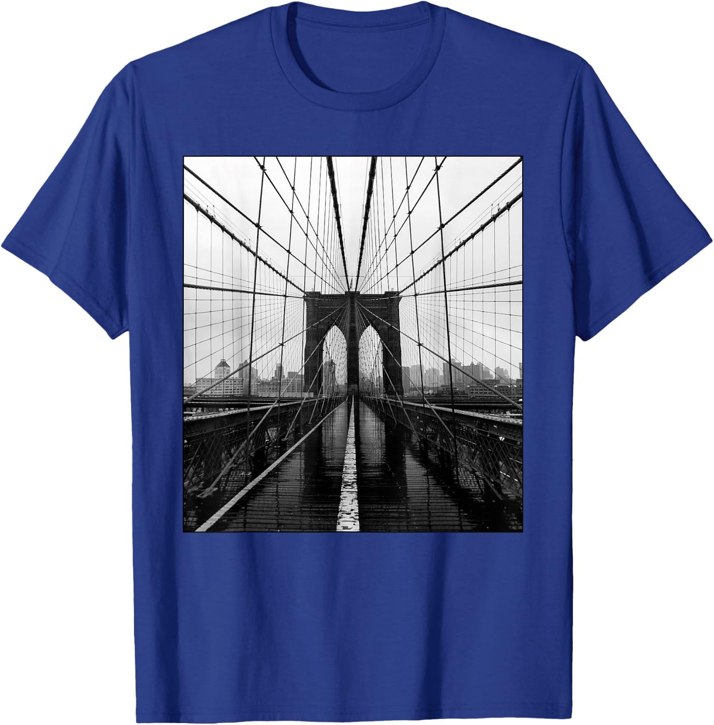 Brooklyn Bridge Photo Art NYC New York City Skyline Brooklyn T-Shirt - T-Shirt | Royal