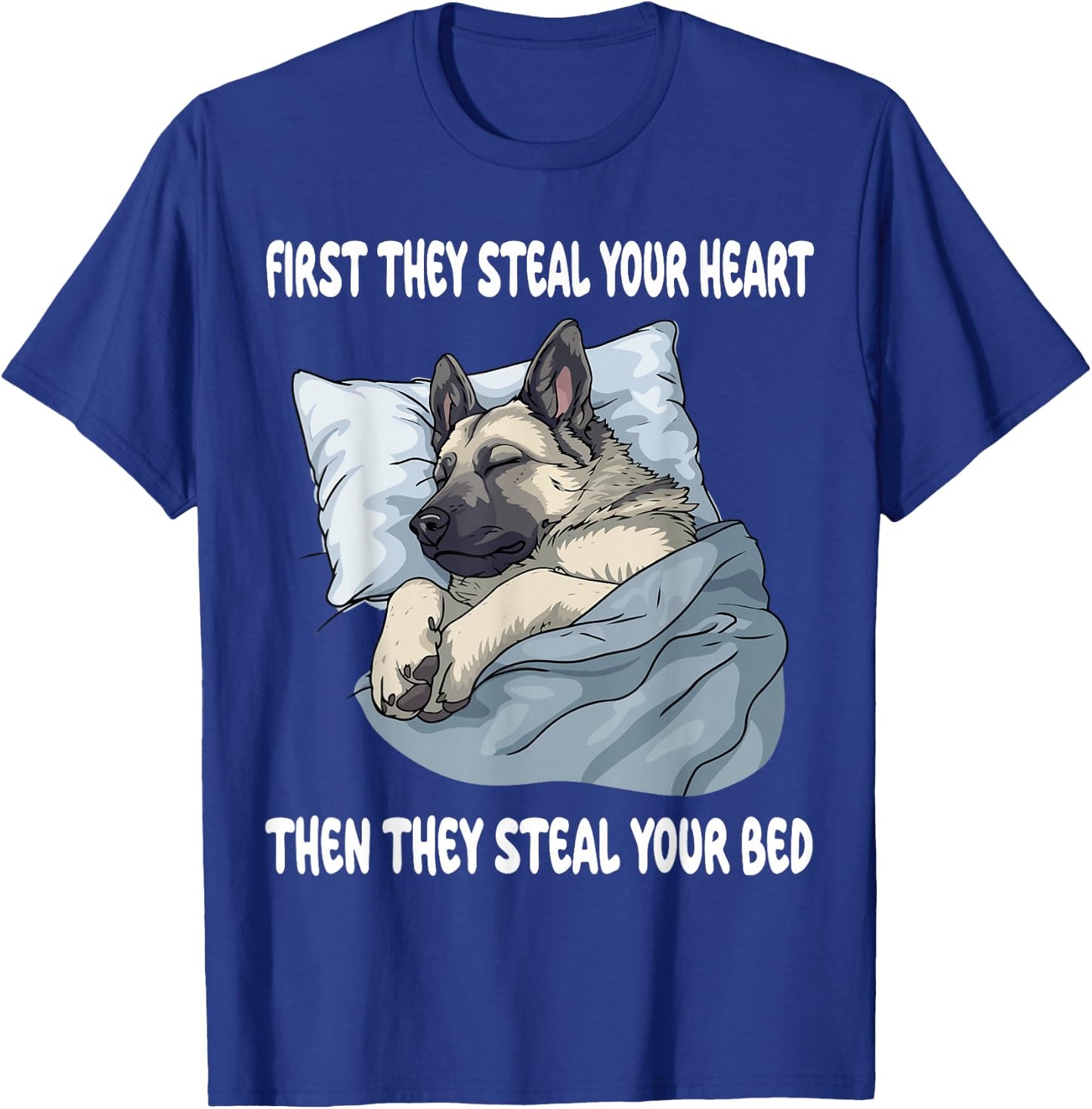 Norwegian Elkhound Sleeping Pajamas Nightgown T-Shirt - T-Shirt | Royal