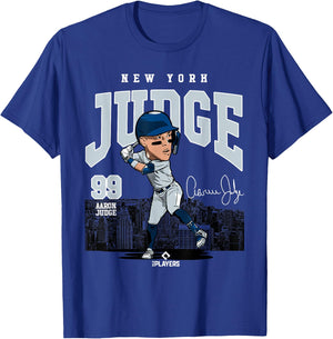 Aaron Judge | New York Baseball MLB Players | MLBJUD3005 T-Shirt - T-Shirt | Royal