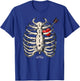 Skeleton Heart Rib Cage Shirt X-Ray Funny Halloween T-Shirt - T-Shirt | Royal
