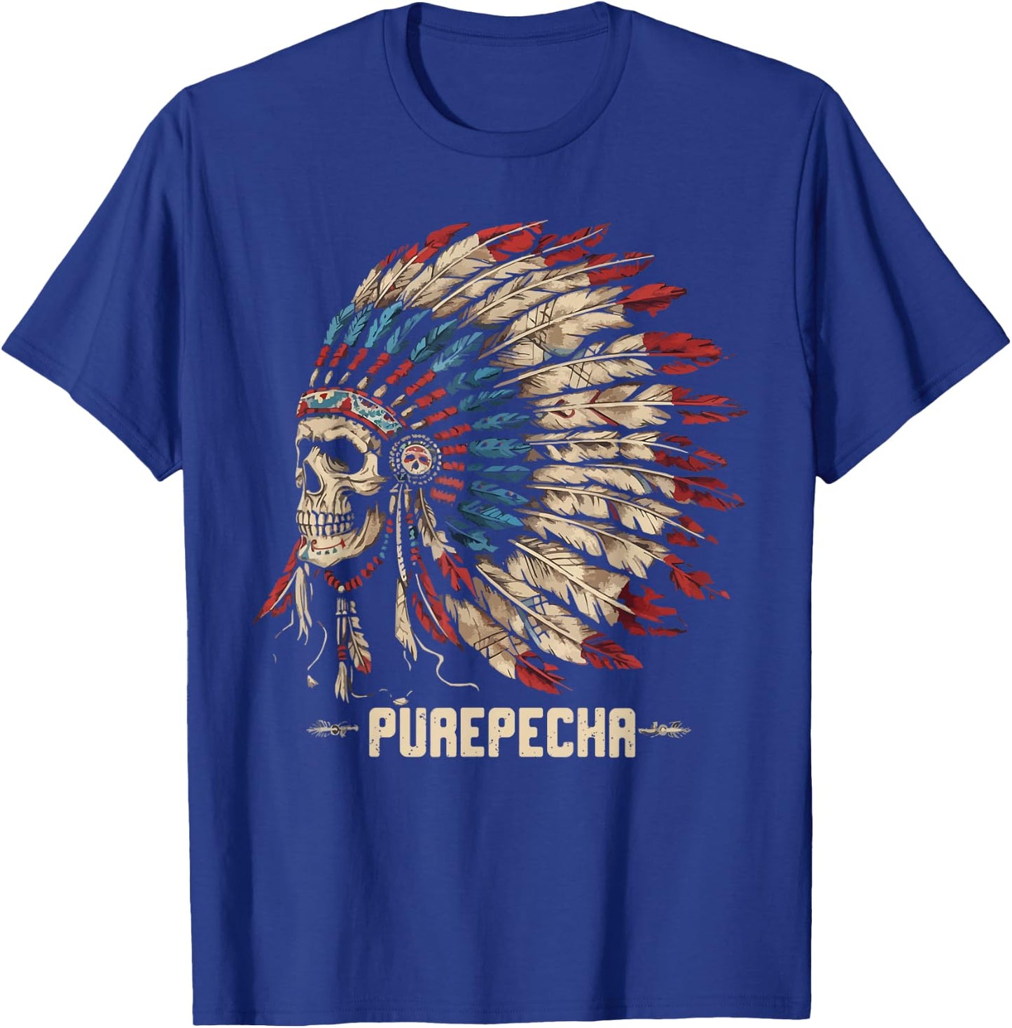 Indigenous People Mexico Native American Purepecha Tribe T-Shirt - T-Shirt | Royal