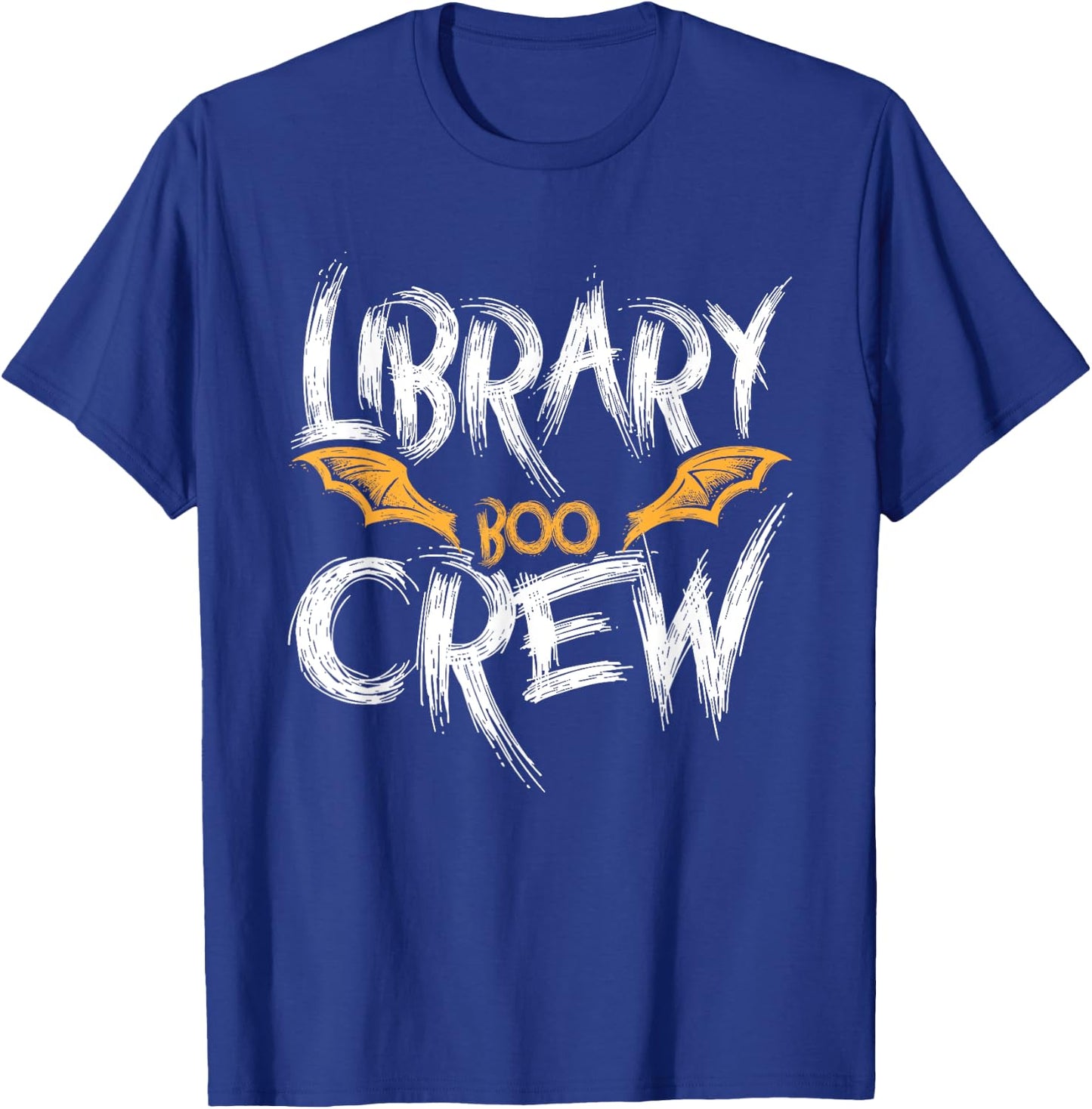Library Boo Ghost Reading Book Lover Halloween Librarian T-Shirt - T-Shirt | Royal