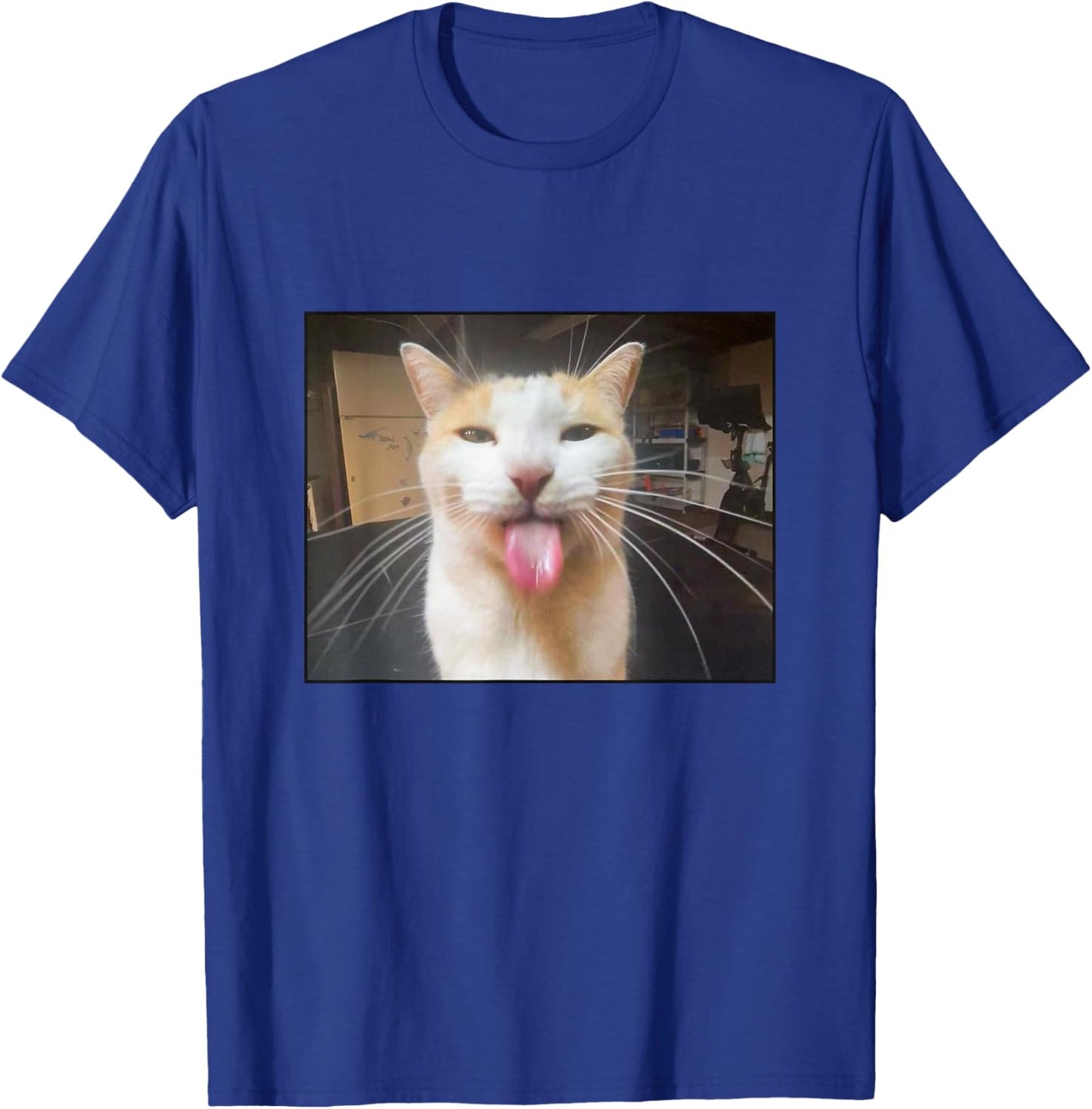 Silly Bleh Cat Meme T-Shirt - T-Shirt | Royal