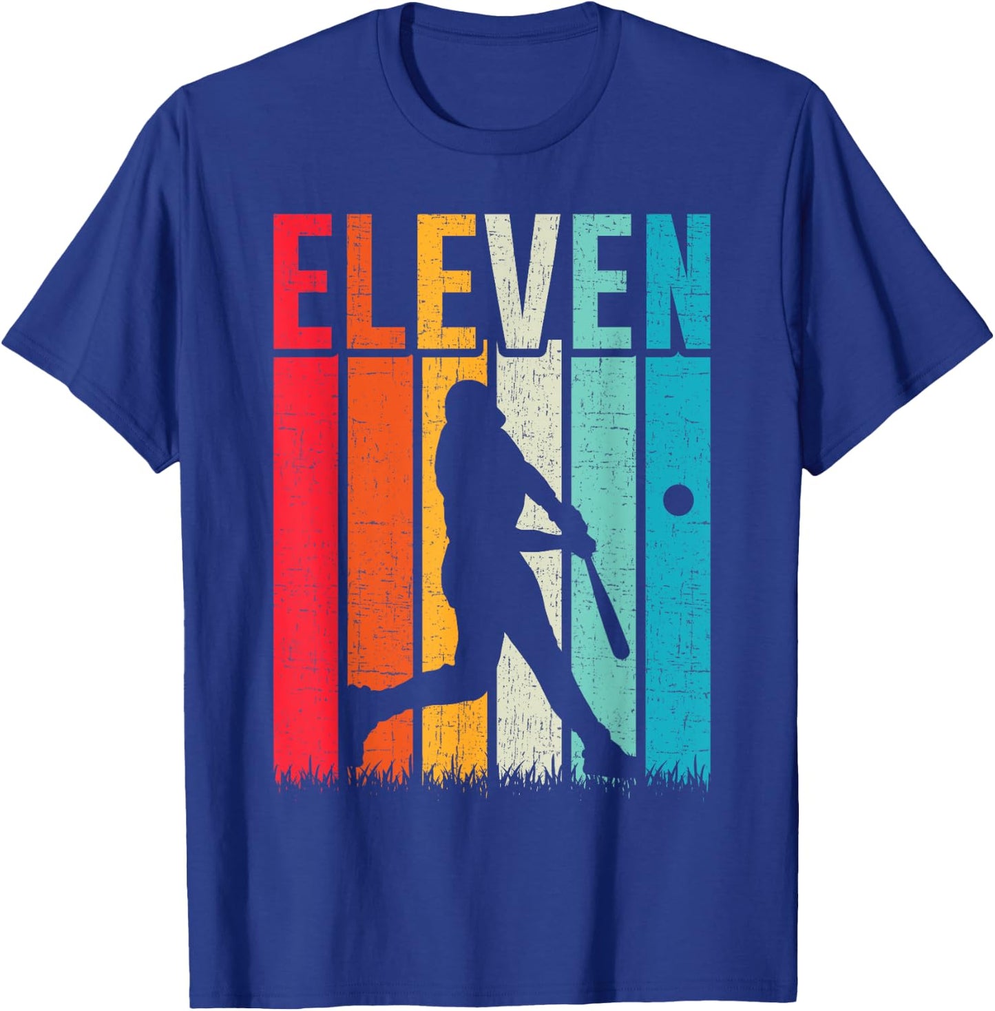 11th Birthday Retro Baseball 11 Years Old Boy Girl T-Shirt - T-Shirt | Royal