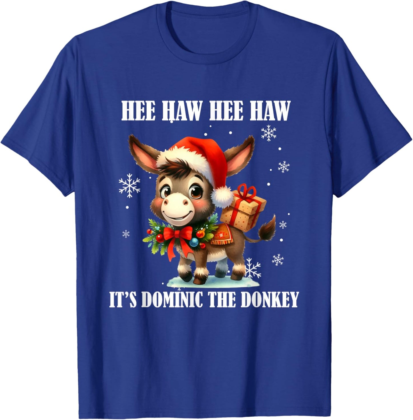 Fun Ugly Christmas Traditions Celebration Funny Christmas Italian Christmas Donkey Dominic The Donkey T-Shirt - T-Shirt | Royal