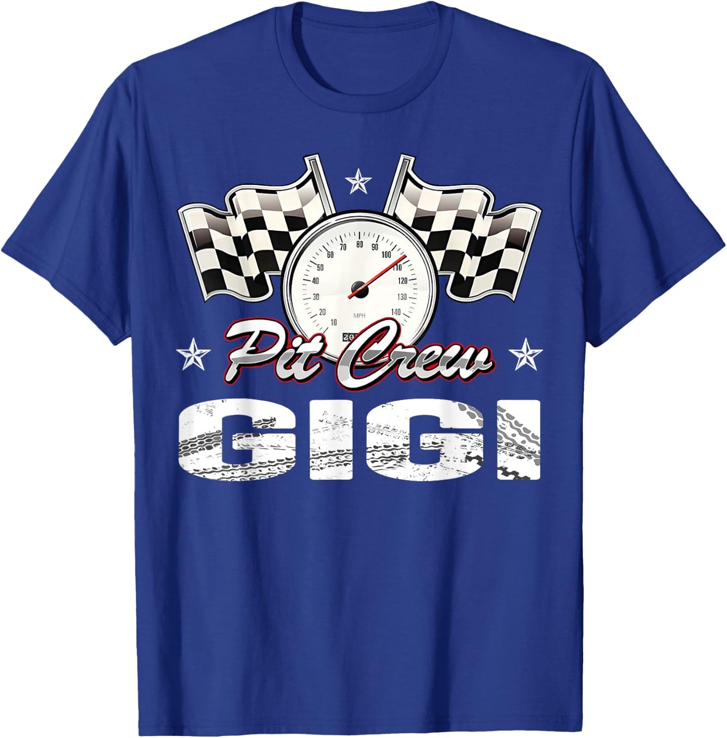 Pit Crew Gigi Race Car Birthday Racing Car Family T-Shirt - T-Shirt | Royal
