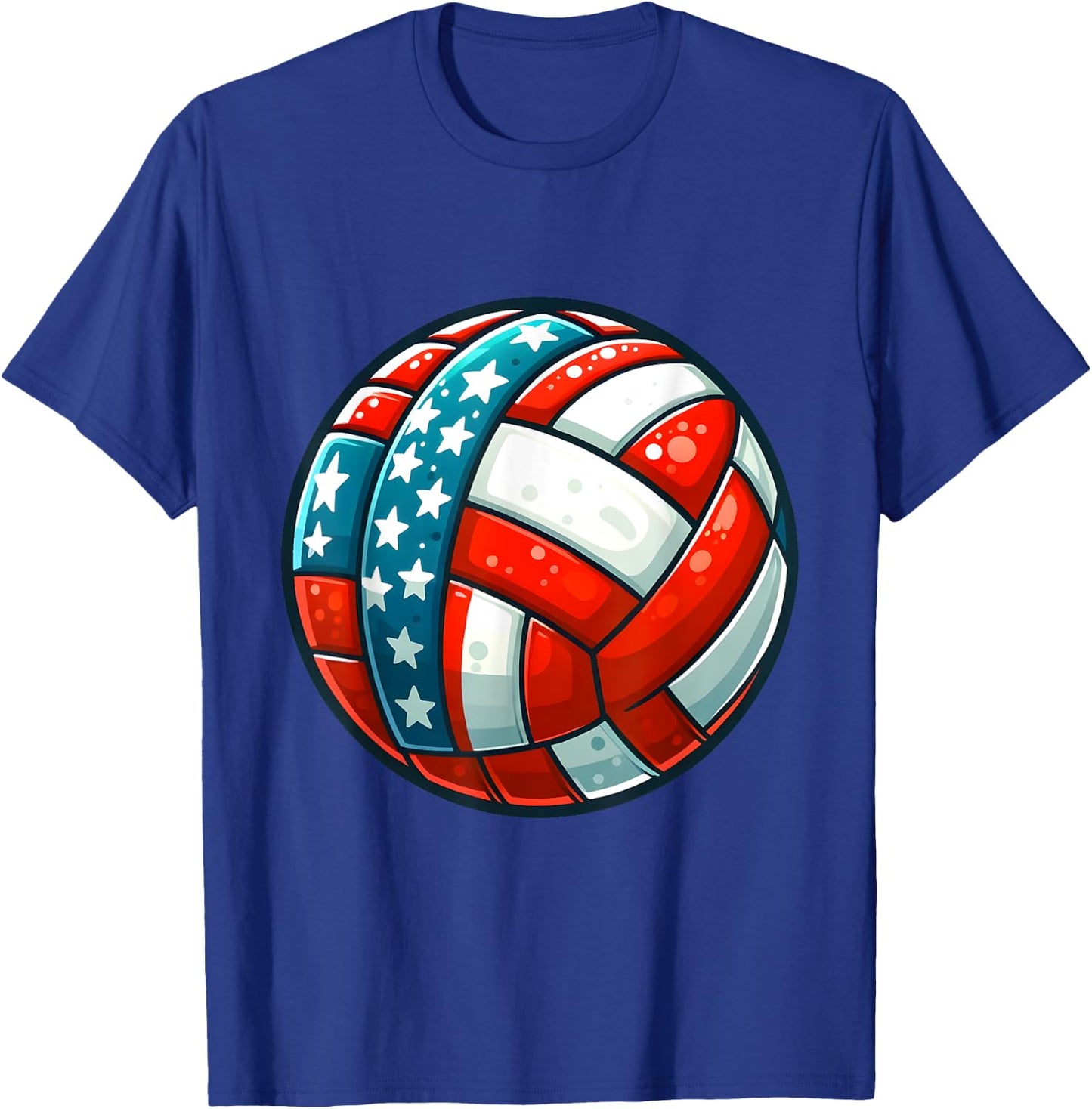 Volleyball Support Team Flag USA Beach American Women Kids T-Shirt - T-Shirt | Royal