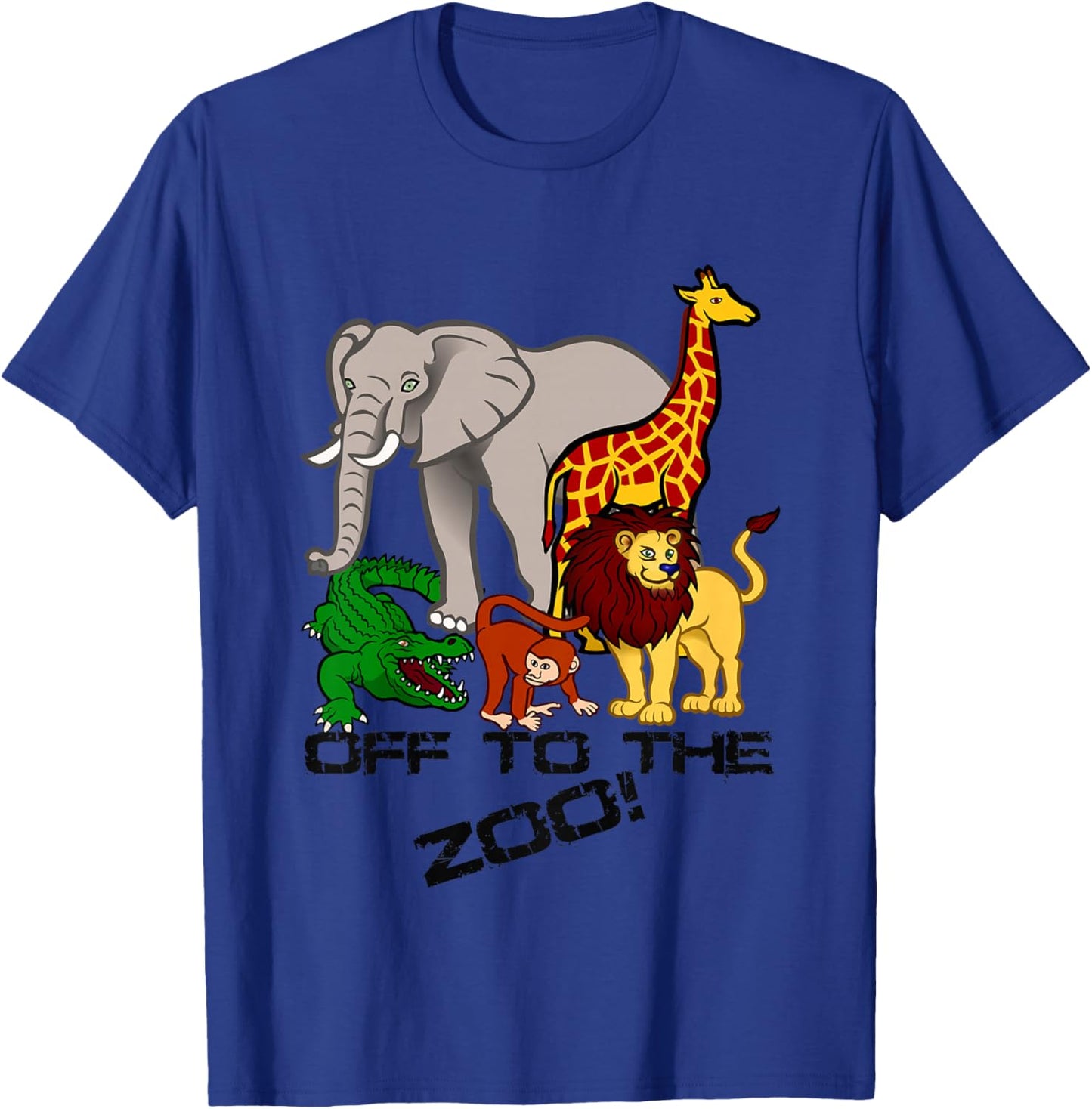 Off To The Zoo Animal Boys Girls Child Trip Vacation T-Shirt - T-Shirt | Royal