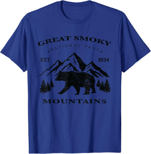 Vintage Great Smoky Mountains National Park kids Hiking T-Shirt - T-Shirt | Royal