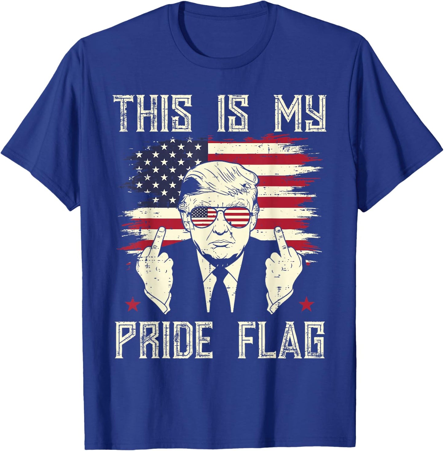 Funny American Flag USA 4th of July Patriotic Men Women T-Shirt - T-Shirt | Royal