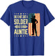 My Auntie Is A Soldier Hero Proud Army Nephew Niece Gifts T-Shirt - T-Shirt | Royal