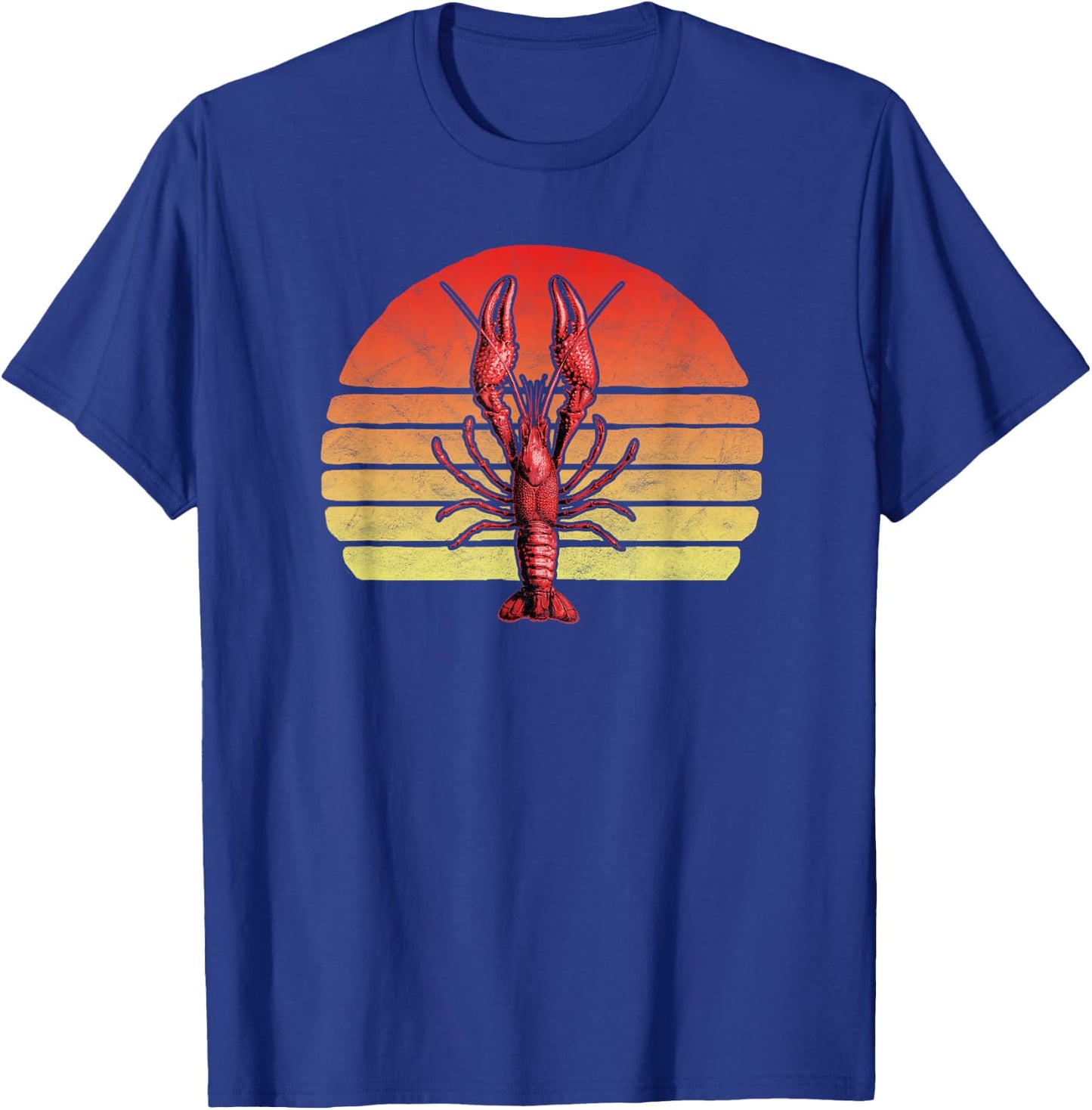 Vintage Crawdad 80s Style Graphic Louisiana Crayfish T-Shirt - T-Shirt | Royal