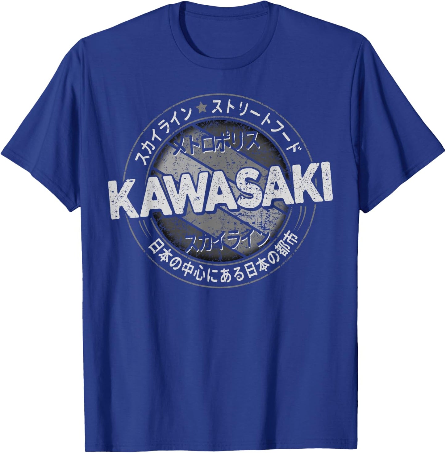 Kawasaki City 90s Retro Japan Aesthetics 80s Kawasaki T-Shirt - T-Shirt | Royal