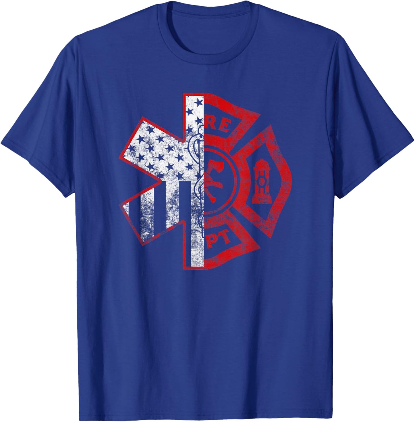 Emergency Medical Services EMS EMT EMR Firefighter Paramedic T-Shirt - T-Shirt | Royal
