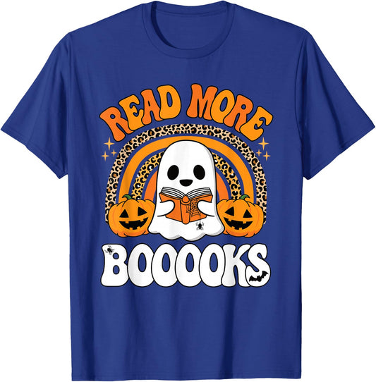 Read More Books Booooks Ghost Pumpkin Cute Teacher Halloween T-Shirt - T-Shirt | Royal
