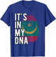 Funny it's in my DNA Mauritania flag Fingerprint T-Shirt - T-Shirt | Royal