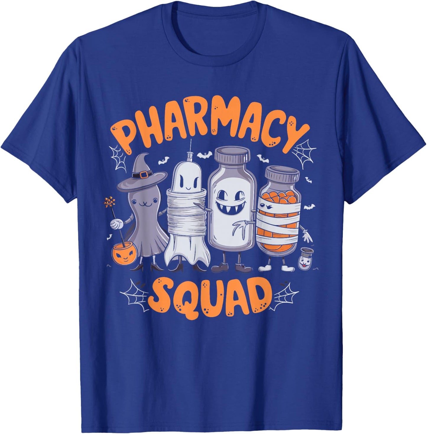 Pharmacy Squad Cute Halloween Pharmacist Techs Students Fun T-Shirt - T-Shirt | Royal