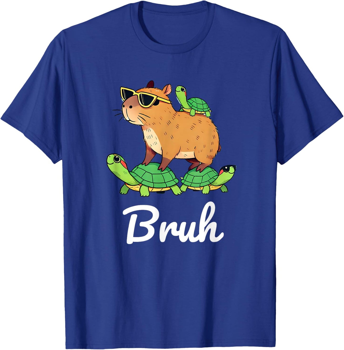 Bruh Capybara Capybaras meme Retro Lover Gifts Rodent Funny T-Shirt - T-Shirt | Royal