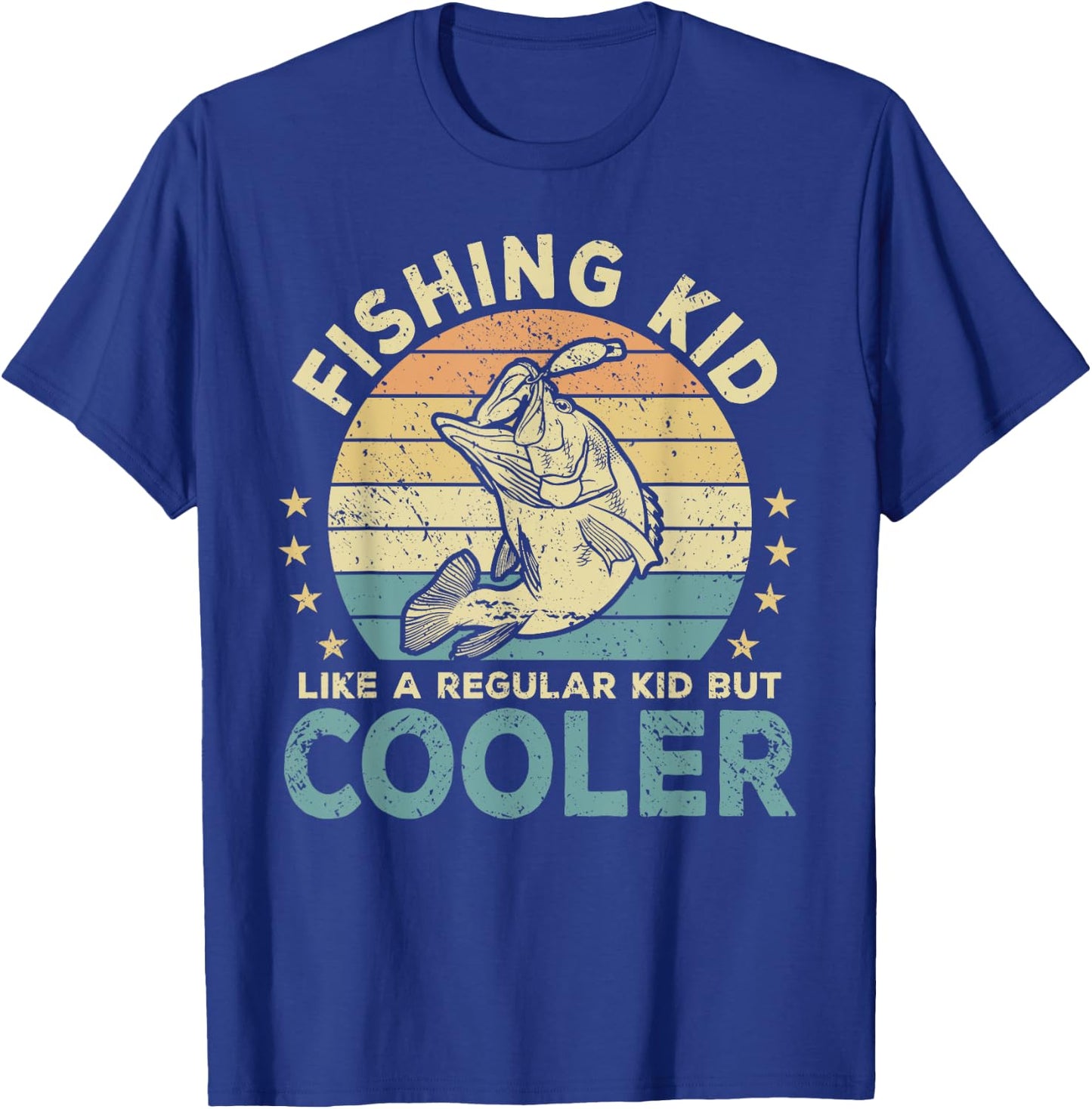Fishing Kid Fish Funny Fisherman T-Shirt - T-Shirt | Royal
