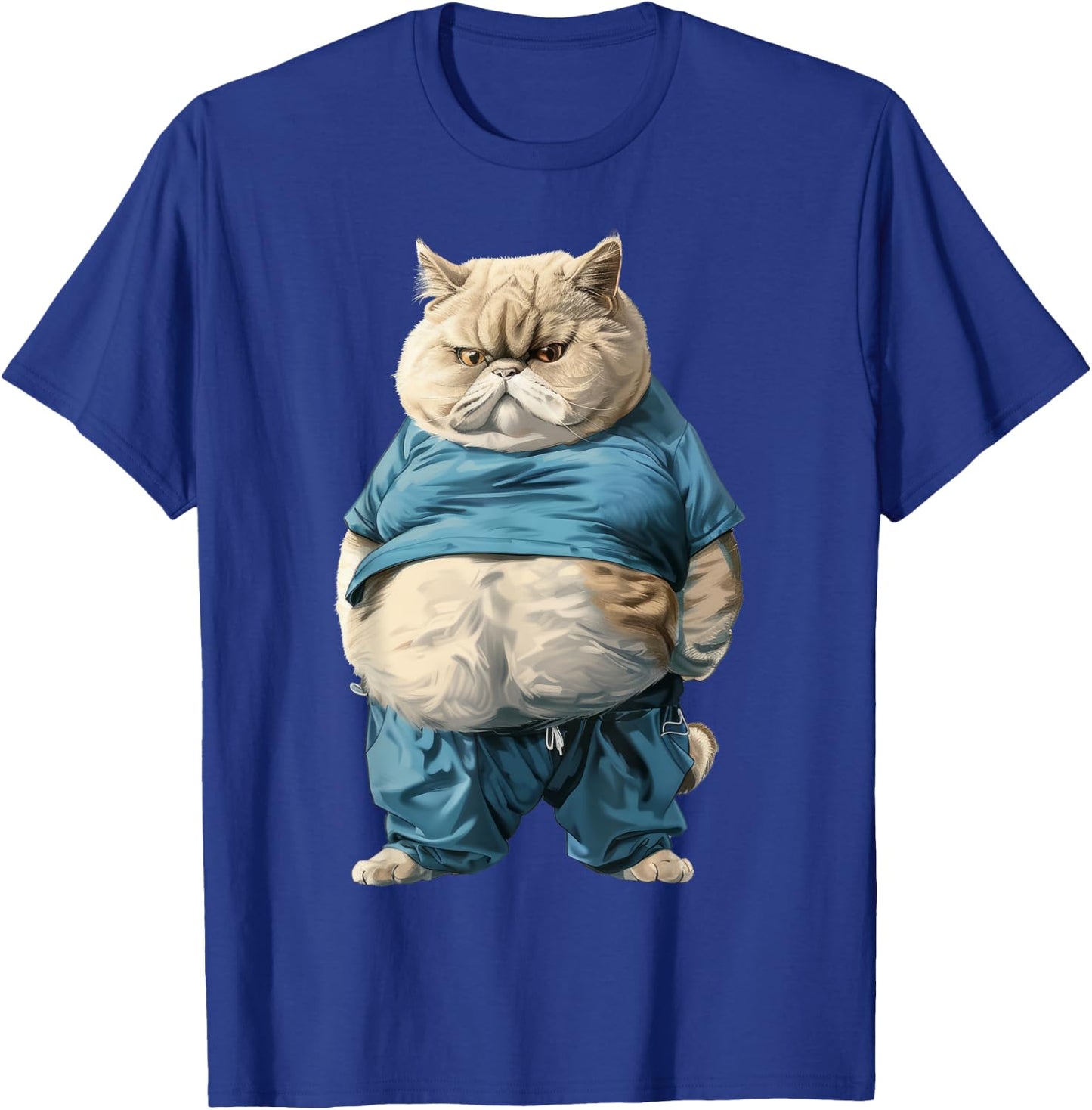 Nourjoy Funny Fat Cat Art Design Fat Kitten Cat Lover , Small, Black T-Shirt - T-Shirt | Royal