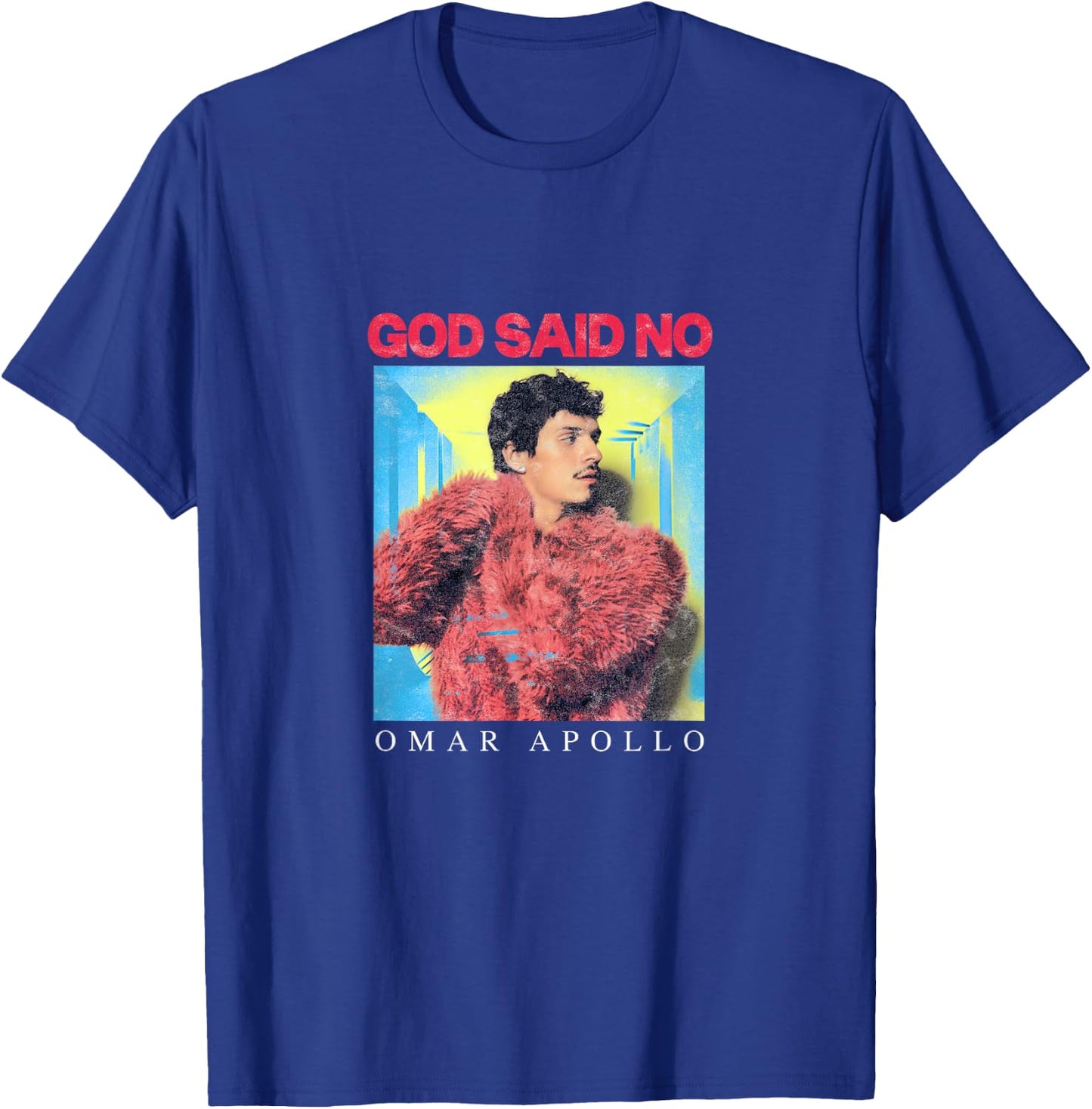Omar Apollo God Said No Box , Small, Black T-Shirt - T-Shirt | Royal