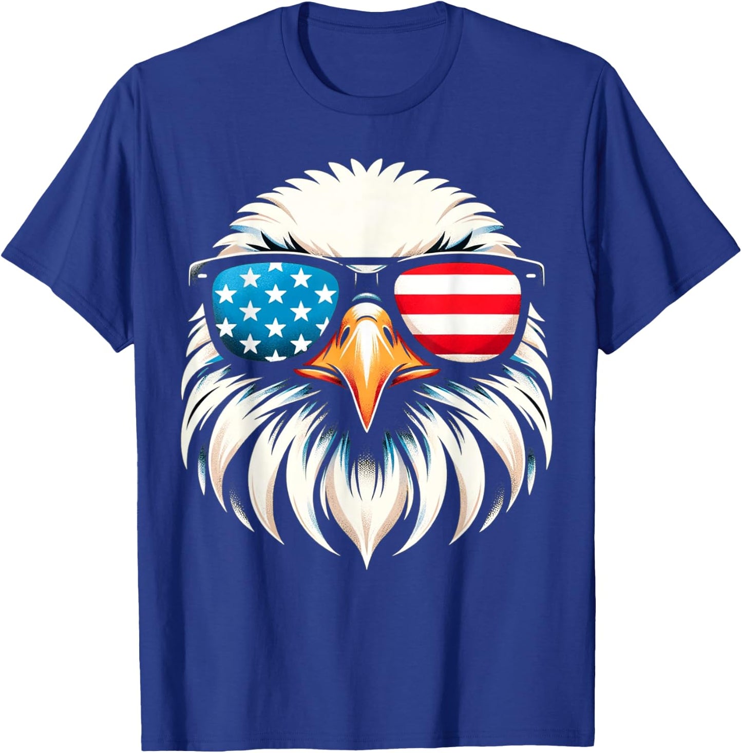 Patriotic Eagle Red White Blue USA Flag Eagle 4th of July T-Shirt - T-Shirt | Royal