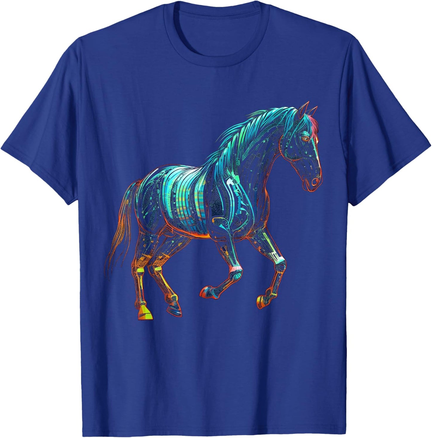 Horse artwork, animal horse T-Shirt - T-Shirt | Royal