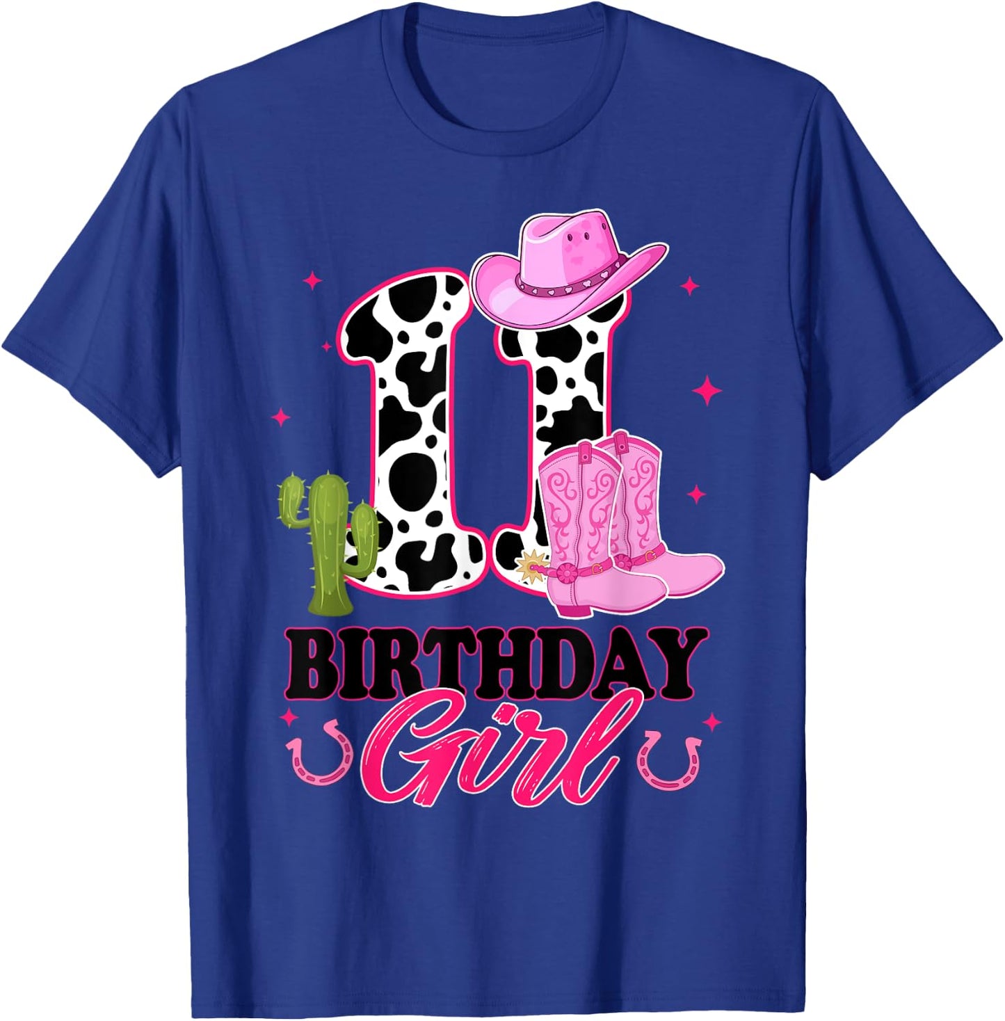 11th Birthday Girl Rodeo Western 11 Year Old Cowgirl T-Shirt - T-Shirt | Royal