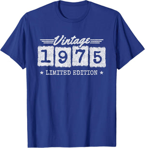 Vintage 1975 - 1975 Birthday Year - 1975 Limited Edition T-Shirt - T-Shirt | Royal