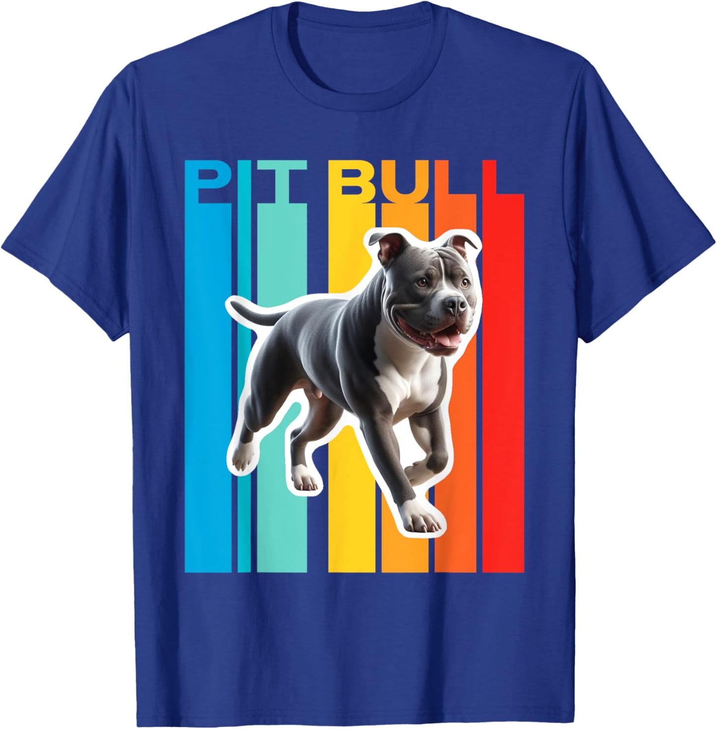 Colorful Pit Bull T-Shirt - T-Shirt | Royal