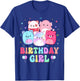 Happy Birthday Girl Squish Squad Mallow Girls Kids Birthday T-Shirt - T-Shirt | Royal