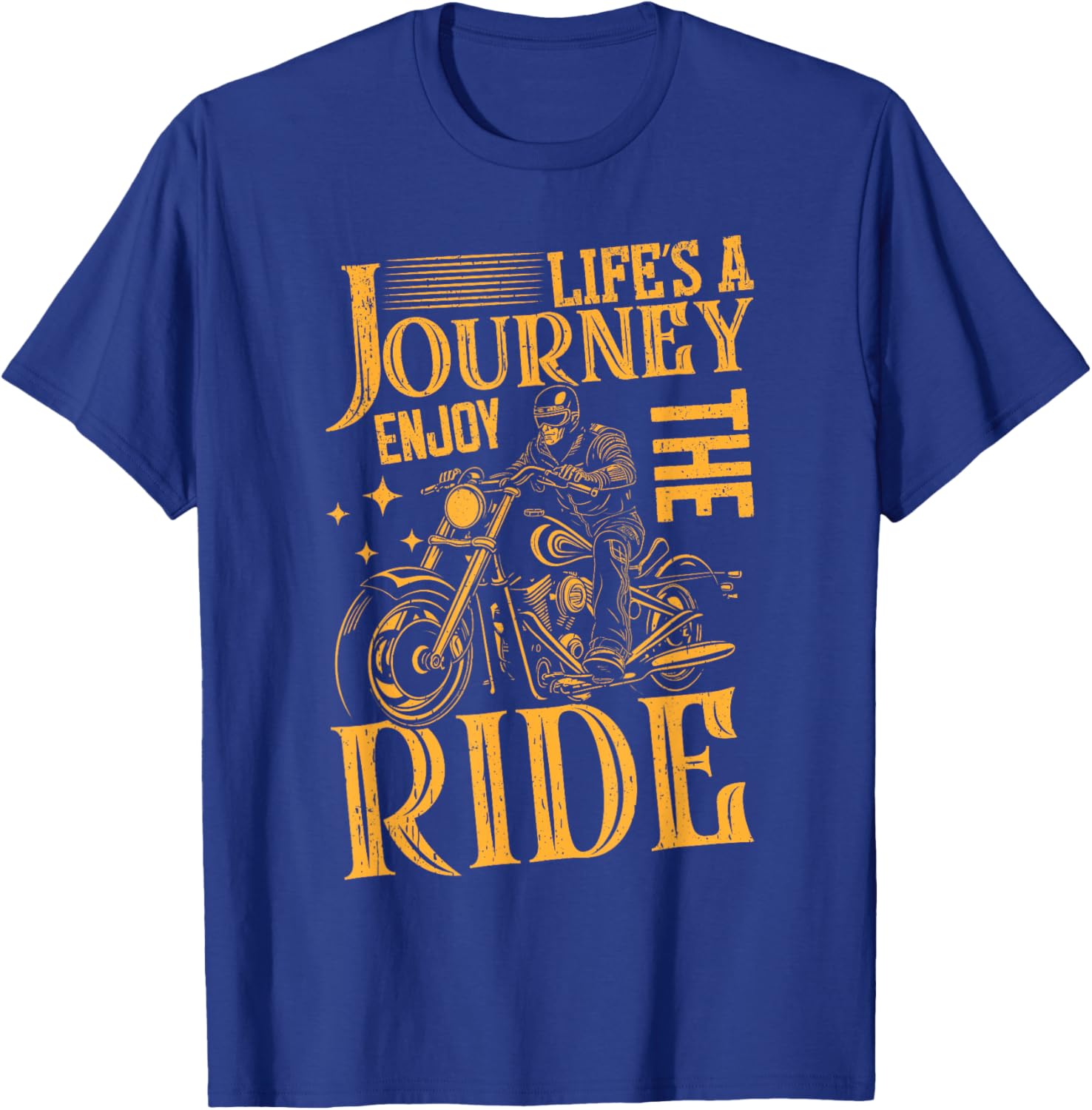 Funny Biker Art Motorcycle Motorbike Rider T-Shirt - T-Shirt | Royal