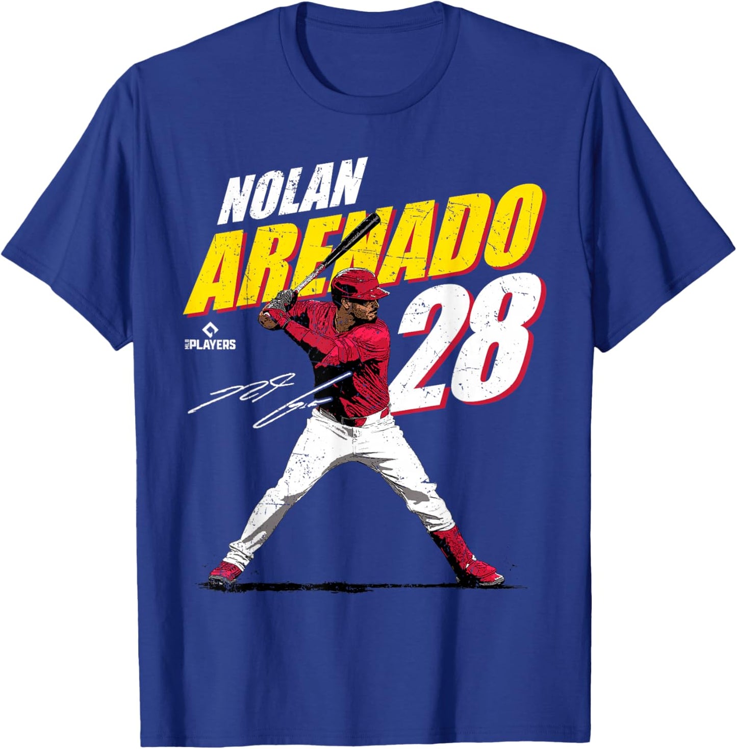 License Champs Nolan Arenado MLBPA St. Louis Baseball Fan , Grey, Small, -Adults, Short Sleeve T-Shirt - T-Shirt | Royal