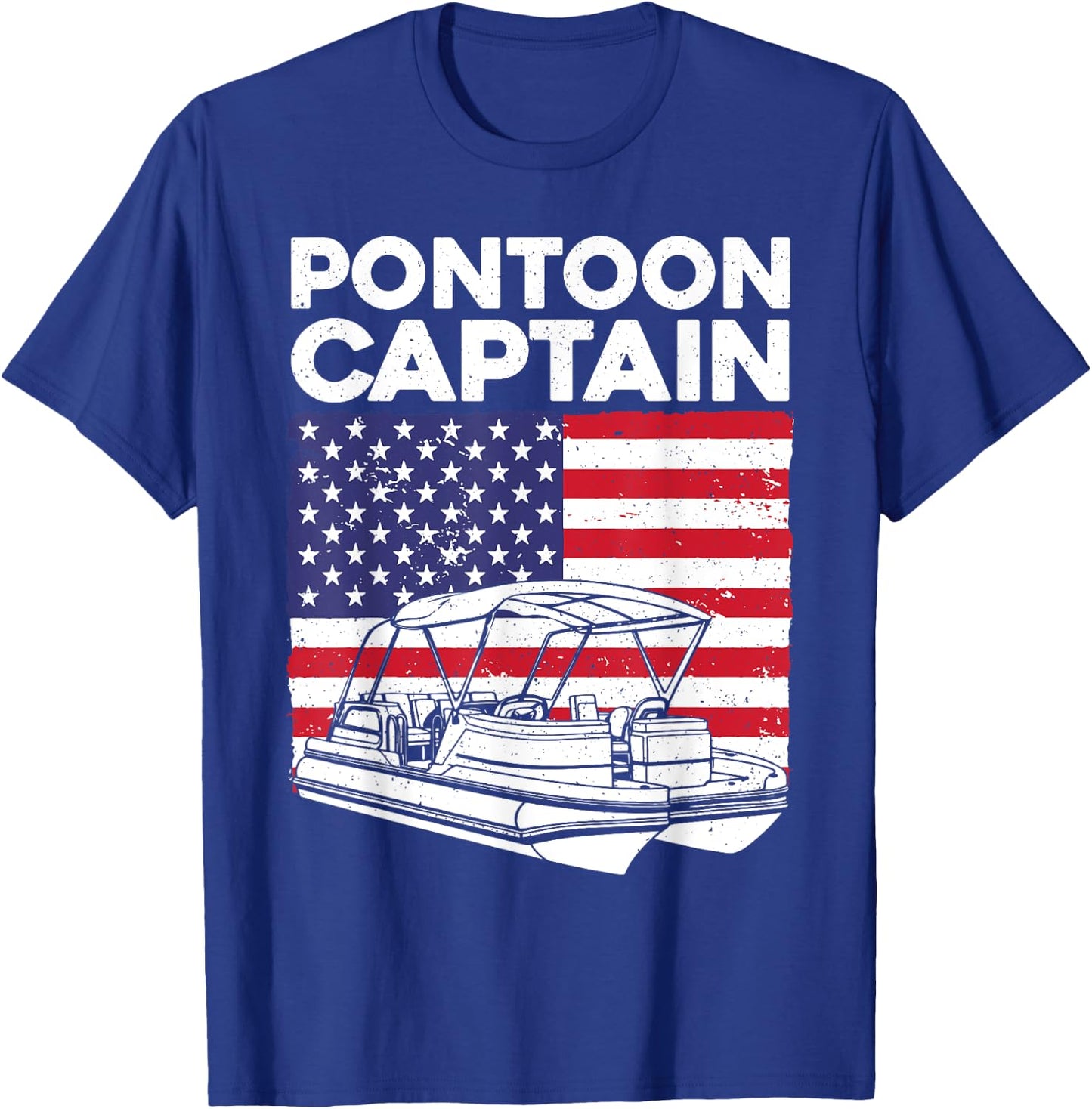 Cool Pontoon Captain Art Women Pontoon Boat Captain T-Shirt - T-Shirt | Royal