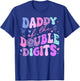 Daddy Of The Double Digits Daughter Groovy Daddy Retro Theme T-Shirt - T-Shirt | Royal