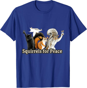 Squirrels For Peace T-Shirt - T-Shirt | Royal
