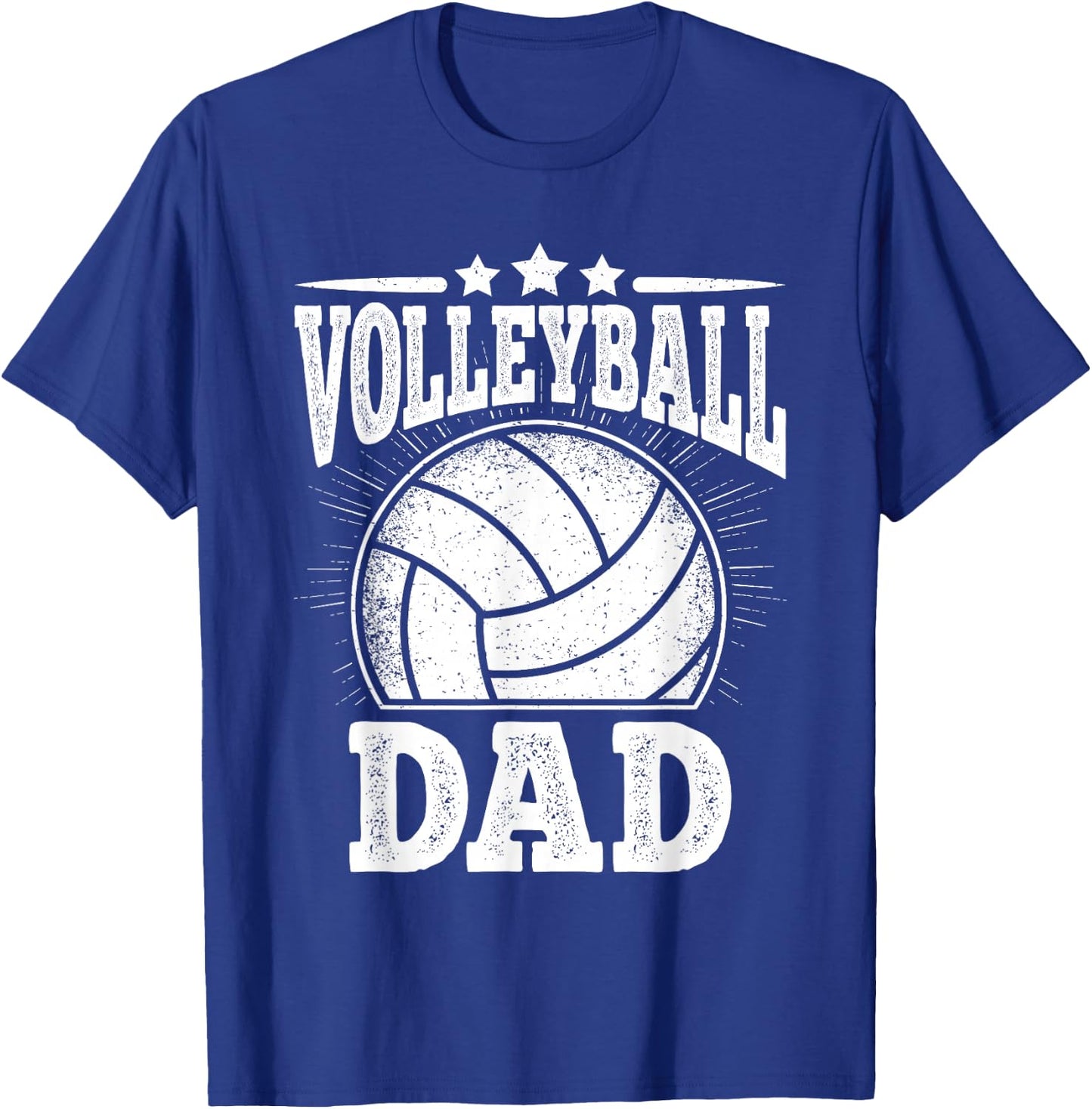 Funny Volleyball Dad Vintage Daddy Volleyball Player Men T-Shirt - T-Shirt | Royal