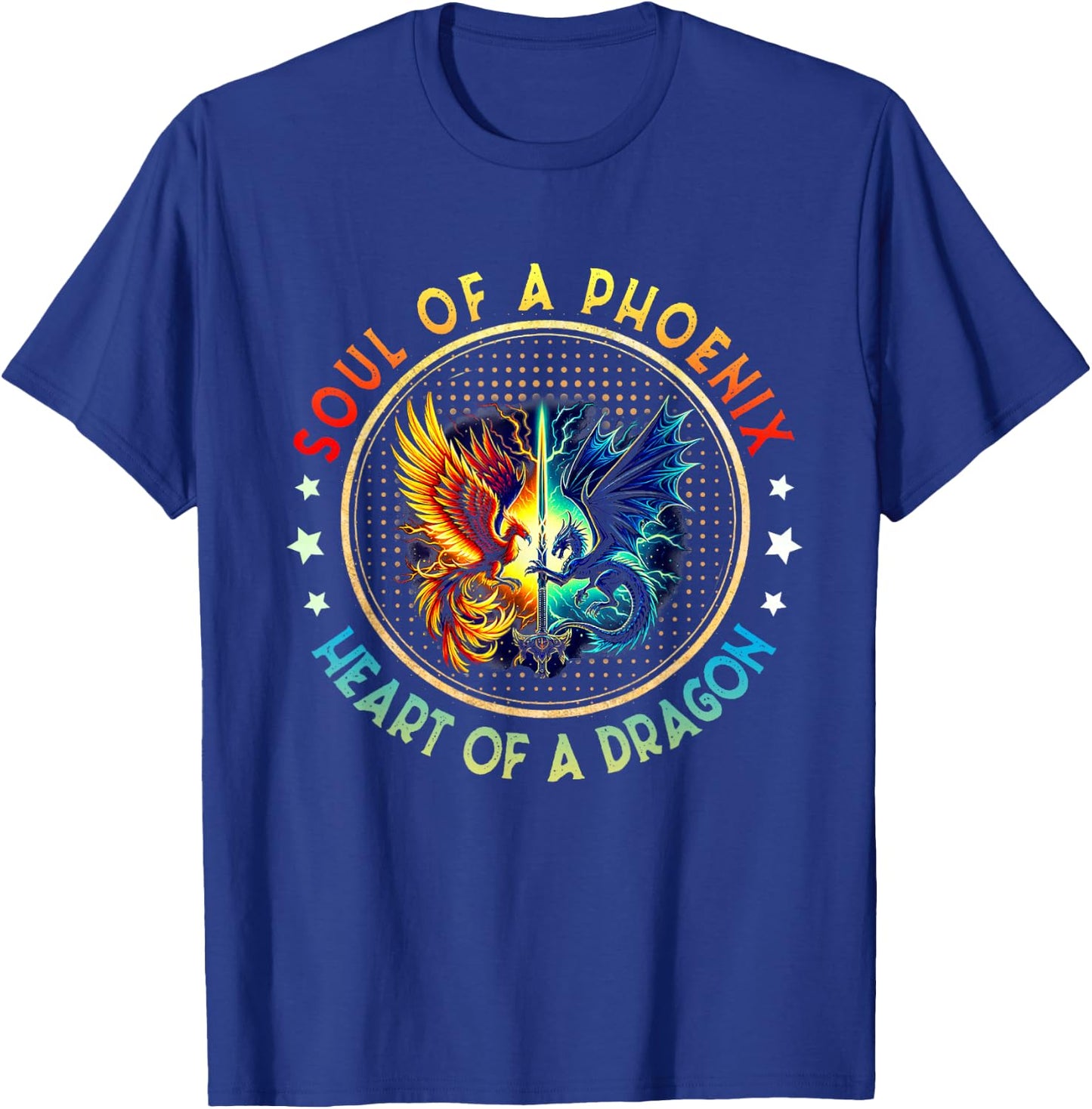 Soul Of Dragon Heart Of A Phoenix Women Kid T-Shirt - T-Shirt | Royal
