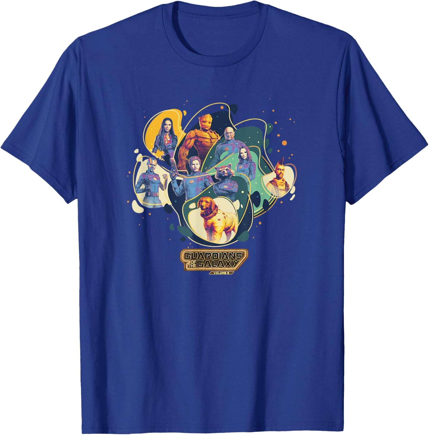 Marvel Guardians of the Galaxy Vol. 3 Cosmic Group Shot T-Shirt - T-Shirt | Royal