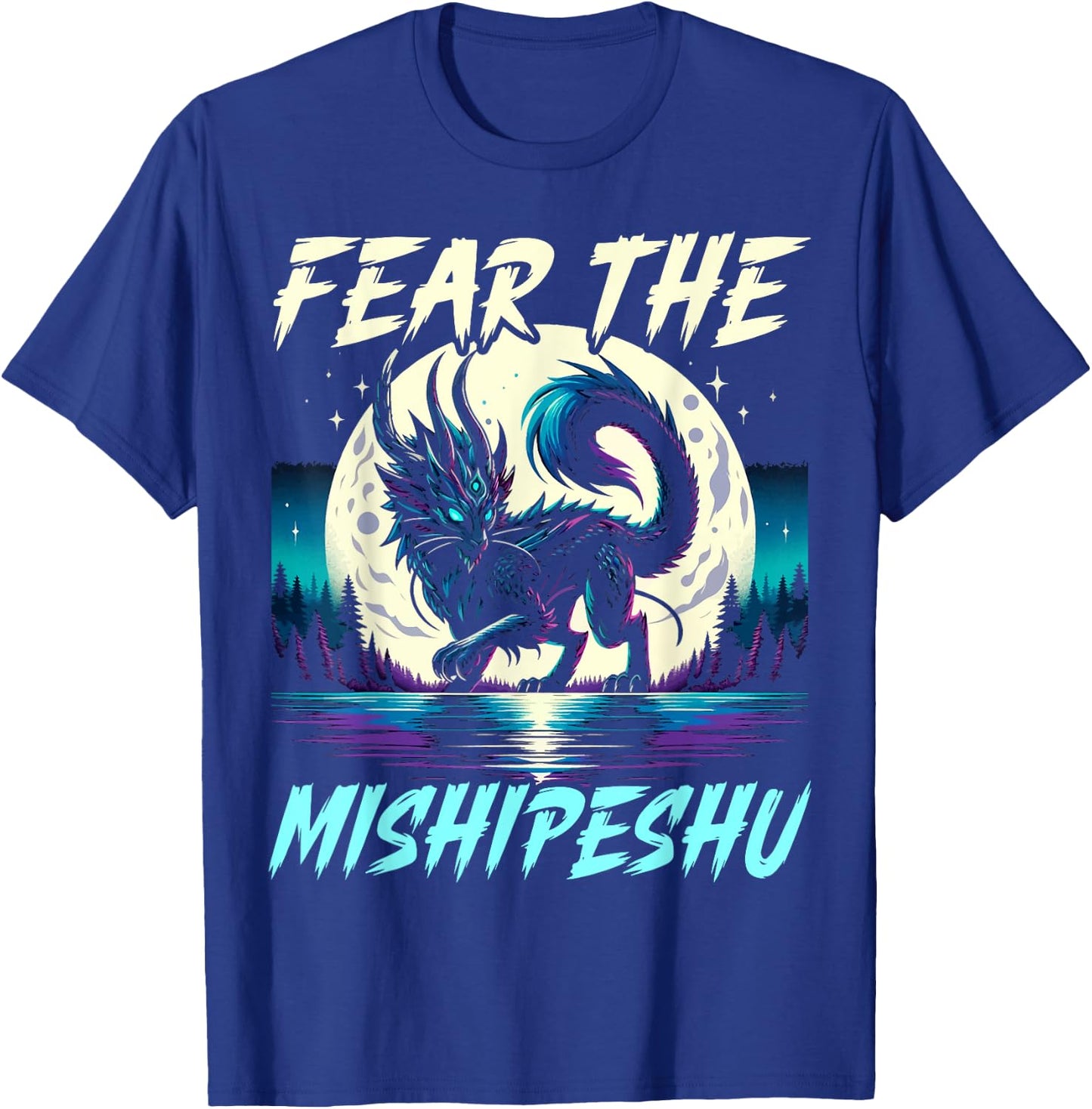 Mishipeshu Mythical Creature Cryptozoology Cryptid T-Shirt - T-Shirt | Royal