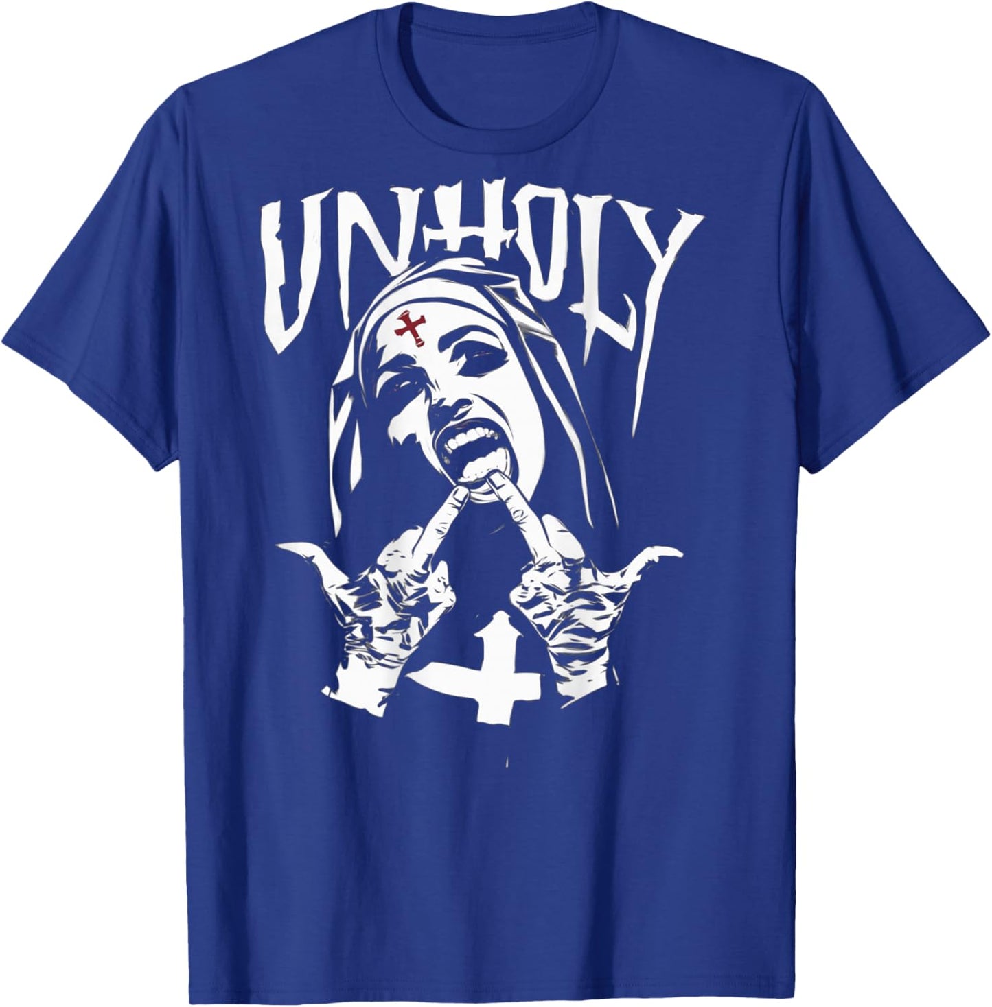 Provocative and Expressive - Rebellious Fashion UNHOLY T-Shirt - T-Shirt | Royal