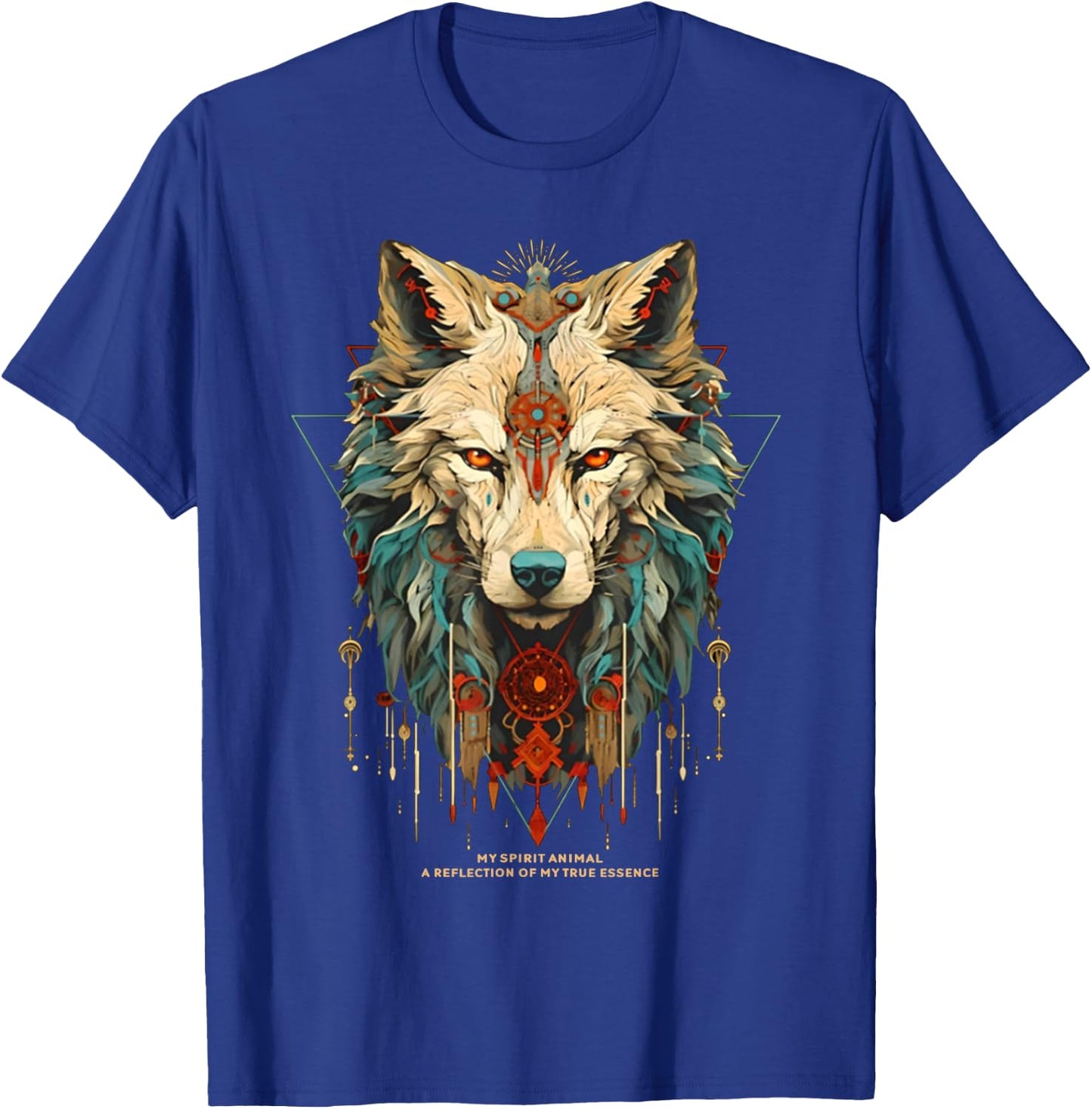 Wolf Spirit Animal Sacred Shaman Native American Clan T-Shirt - T-Shirt | Royal