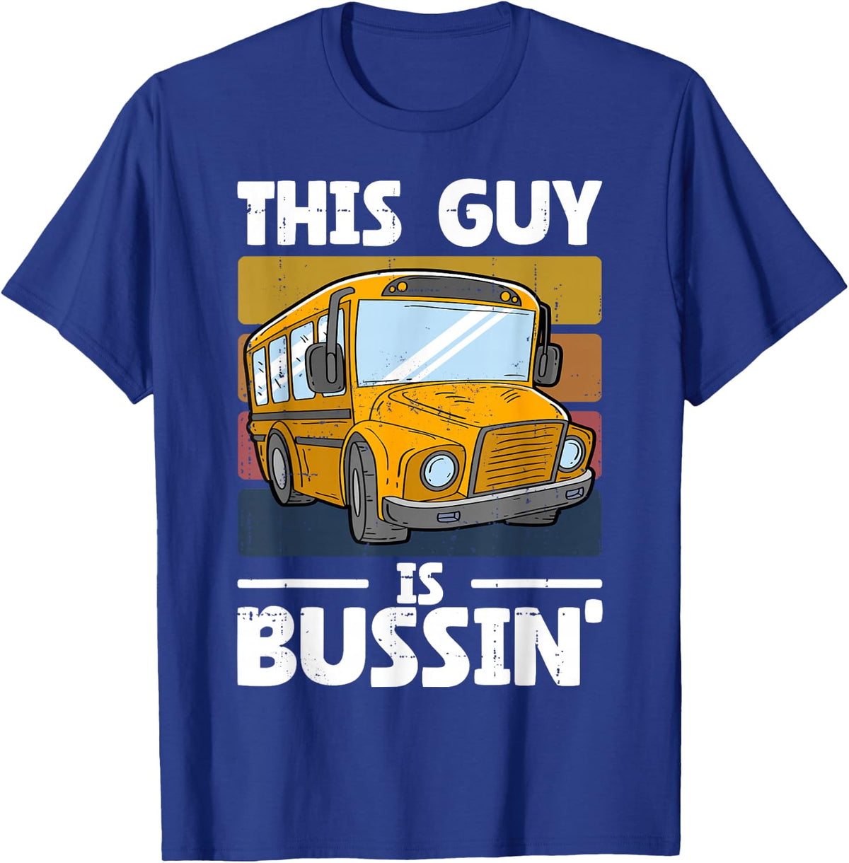 This Guy is Bussin' Funny School Bus Driver Men T-Shirt - T-Shirt | Royal